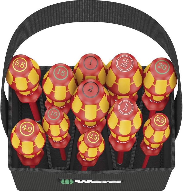 مجموعه پیچ گوشتی عایق برق ورا Wera 2go 100 Tool Set, 11 Pieces
